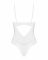 Боді Obsessive Alissium Teddy White, XS/S, ліф з м’якою чашкою, високі вирізи для ніг