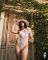 Боді Obsessive Alissium Teddy White, XL/2XL, ліф з м’якою чашкою, високі вирізи для ніг