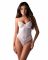 Боді Obsessive Alissium Teddy White, XL/2XL, ліф з м’якою чашкою, високі вирізи для ніг