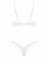 Комплект Obsessive Alissium 2-pcs set, XS/S, мереживо, ліф з м’якою чашкою, трусики танга
