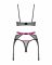 Комплект Obsessive Novenes 3-pcs set, XS/S, прозорий ліф на кісточках, стрінги, пояс