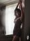 Пеньюар Obsessive Novenes chemise & thong, XL/2XL, обтислий, прозорий, зі стрепами, стрінги в компле