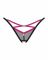 Трусики-стрінги Obsessive Novenes crotchless thong, XS/S, сітка, стрепи, прикраса зі стразами