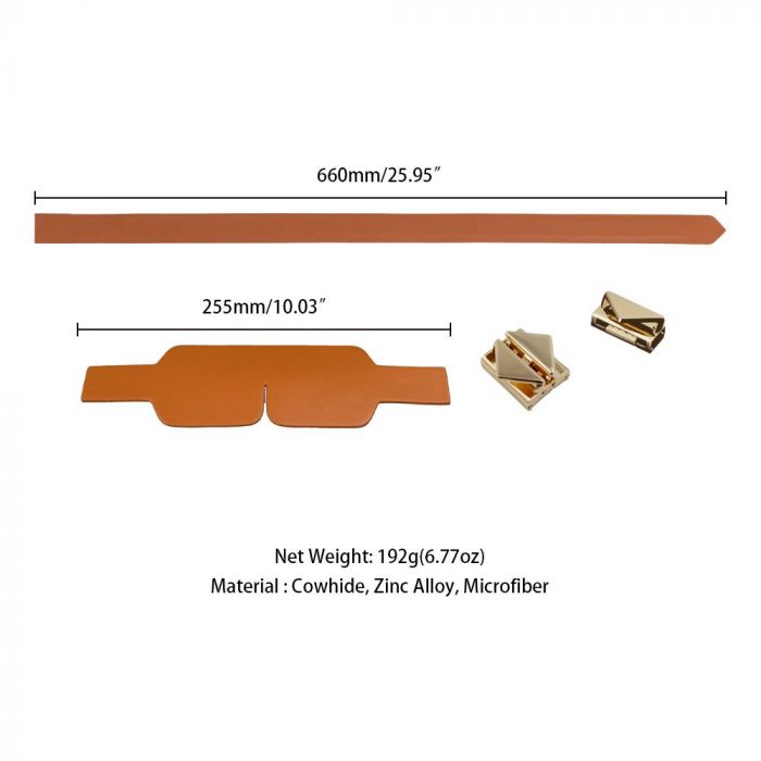 Маска на очі LOCKINK Blindfold Kit, коричнева, натуральна шкіра, регульований обсяг