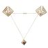 Затискачі для сосків з важкою підвіскою LOCKINK Adjustable Nipple Clamps with Heavy Pendant, під золото