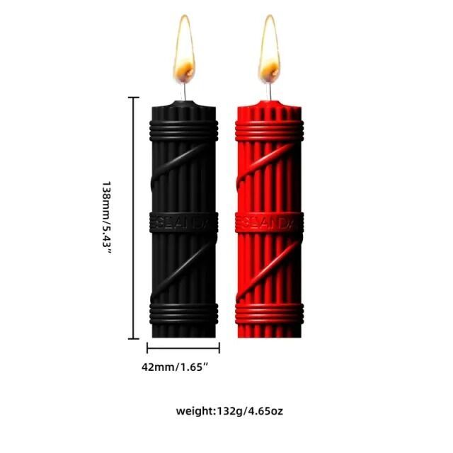 БДСМ-свічки LOCKINK SEVANDA Fetish Drip Candles Set, 2 шт, низькотемпературні, шкребок у комплекті