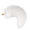 Металева анальна пробка з хутряним хвостом LOCKINK SEVANDA White Fox-Tail Anal Rose-shape Plug