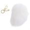 Металева анальна пробка — кролячий хвіст LOCKINK SEVANDA White Bunny-Tail Anal Pear-shape Plug