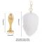 Металева анальна пробка — кролячий хвіст LOCKINK SEVANDA White Bunny-Tail Anal Pear-shape Plug