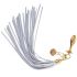 Анальна пробка з флогером LOCKINK SEVANDA White Pony-Tail Anal Pear-shape Plug