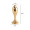 Металева анальна пробка LOCKINK SEVANDA Pearl Rose-shape Anal Plug, зі штучною перлиною