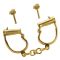 Наручники LOCKINK Love-slave Handcuffs, золотисті, металеві, у формі стремен