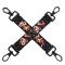 БДСМ-набір LOCKINK The Flowering Serpent Bondage Set, чорний, з малюнком у вигляді змій, 7 предметів