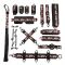 БДСМ-набір LOCKINK The Flowering Serpent Bondage Set, чорний, з малюнком у вигляді змій, 12 предметів