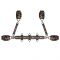БДСМ-набір LOCKINK The Flowering Serpent Bondage Set, чорний, з малюнком у вигляді змій, 12 предметів