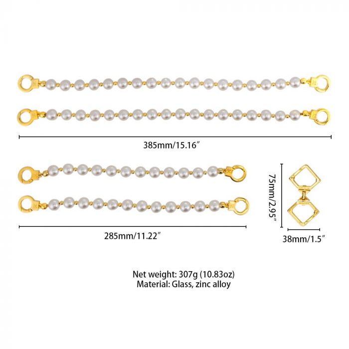 Перлинний набір для фіксації LOCKINK Pearl Bondage & Restraint Set, наручники, поножі, повідець