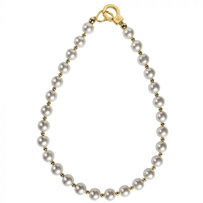 Перлинний нашийник з повідцем LOCKINK Pearl Collar & Leash Set
