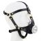 Маска-збруя для мінету LOCKINK SEVANDA Blowjob Head Harness, чорна, з м’якою вставкою у вигляді губ