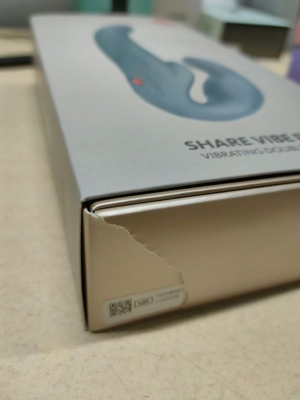Безремінний страпон з вібрацією Fun Factory SHARE VIBE PRO cool grey (м'яте паковання!!!)
