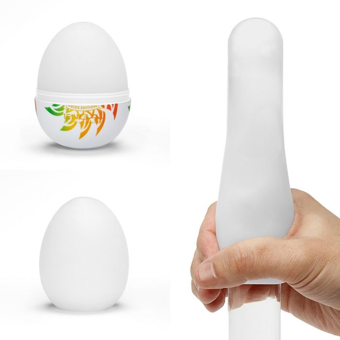 Мастурбатор-яйце Tenga Egg Shiny II Pride Edition, щільний TPE, пробник лубриканту 5 мл, лімітована серія
