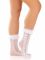 Шкарпетки ажурні Leg Avenue Mini Bow Lace Anklet, білі, з рюшами, декор — бантики