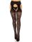 Стрип-колготки Leg Avenue Eyelet lace suspender hose, One Size, чорні, ажурні, з відкритим доступом