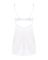 Сорочка Obsessive Amor Blanco underwire chemise & thong,L/XL, біла, мереживний ліф, стрінги в наборі