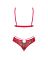 Комплект Obsessive Ms Merrilo 2-pcs set, XS/S, м’який бюстгальтер та трусики з доступом і з помпоном