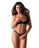 Комплект Obsessive Nutris 2-pcs crotchless set, M/L, ліф з відкритими чашками, трусики з доступом