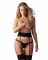Пояс для панчіх Obsessive Nutris garter belt, XL/2XL, мереживний, з довгими пажами