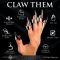 Набір кілець з кігтями Master Series Five-Piece Sensation Claw Rings - Silver