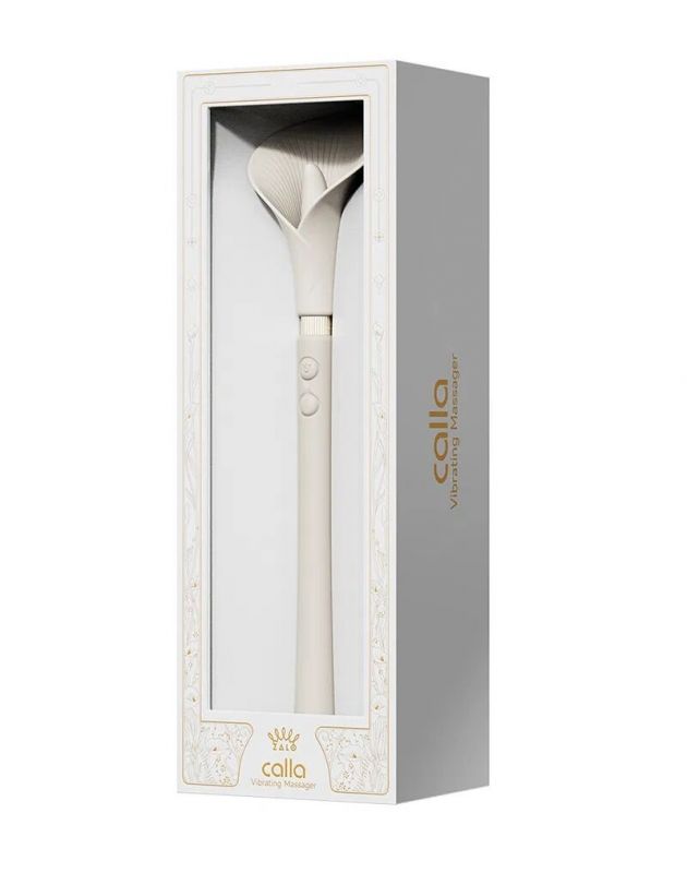 Розкішний вібромасажер Zalo – Calla Ivory White, двосторонній, 2 мотори