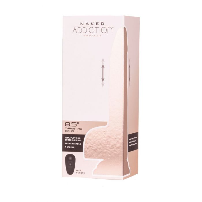Фалоімітатор із пульсацією Addiction Naked Addiction 8.5” Thruster - Vanilla