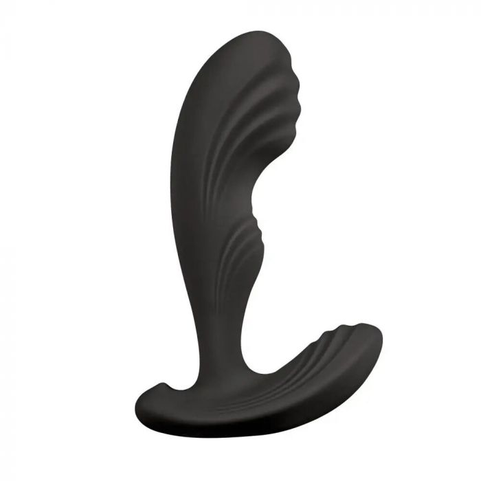 Вібромасажер простати S Pleasures Premium Cozy, чорний, з рельєфною головкою, 10 режимів