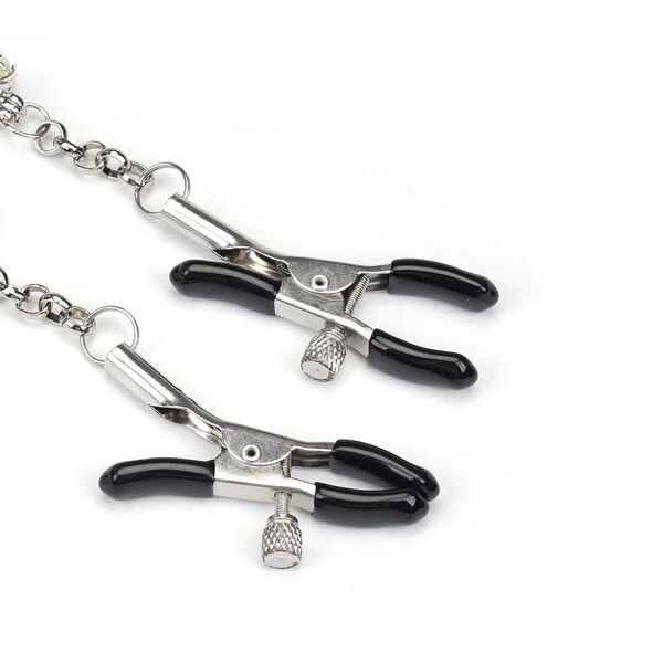 Затискачі для сосків із сердечком Liebe Seele Glow-in-dark Nipple Clamps Blue, світяться в темряві
