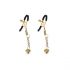 Затискачі для сосків з підвіскою Liebe Seele Hollow Heart Nipple Clamps Gold