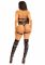 Комплект портупея та гартери з повідцем Leg Avenue Garter Body Harness Black L