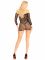 Сукня-сітка з сердечками Leg Avenue Heart net mini dress Black, зав'язки, відкриті плечі, One Size