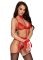 Комплект Kissable Bondage Kiss Set Red L/XL