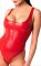 Боді Noir Handmade F352 Red powerwetlook body - XL