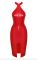 Сукня Noir Handmade F354 Red powerwetlook dress - L