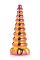 Фентезійний скляний фалоімітатор Creature Cocks Twilight Rainbow Glass Dildo, 16 см