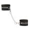 Наручники Punishment – Crystal Detail Handcuffs – Black, знімний ланцюжок, оздоблені кристалами