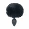 Анальна пробка з кролячим хвостиком Punishment – Bunny Tail Silicone Anal Plug – Black, 4,8 см