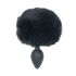 Анальна пробка з кролячим хвостиком Punishment – Bunny Tail Silicone Anal Plug – Black, 4,8 см
