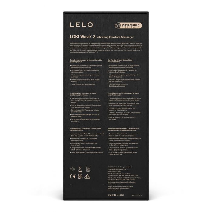 Масажер простати LELO Loki Wave 2 Base Blue, 2 мотори, манливий рух + вібрація