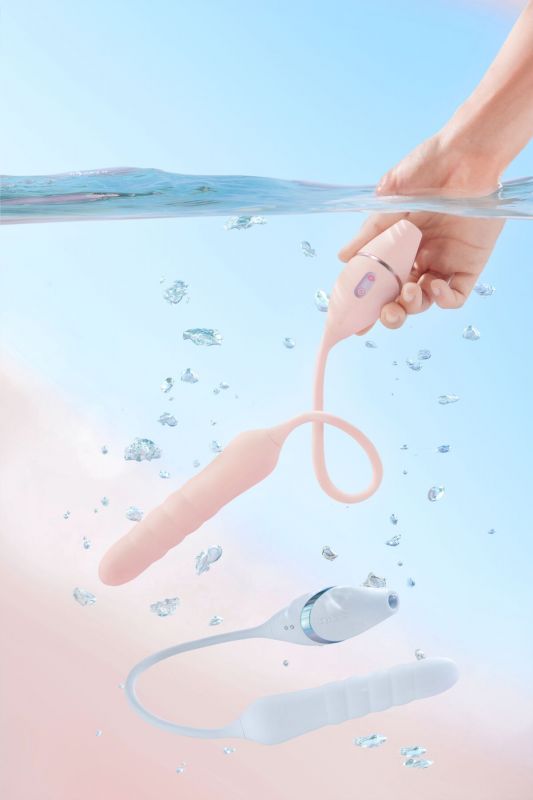 Пульсатор з вакуумним стимулятором KISSTOY Cathy III Light Blue, 5 режимів вакууму, 10 режимів пульсації