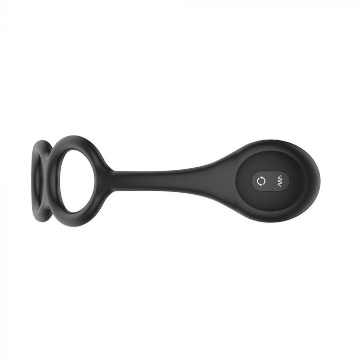 Анальна вібропробка Nexus Tornado Cock and Ball Ring обертання+вібрація, ерекційне кільце, пульт