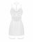 Бебі-дол Obsessive Arrowel White chemise L/XL, з декоративним чокером та гартерами