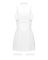 Бебі-дол Obsessive Arrowel White chemise L/XL, з декоративним чокером та гартерами
